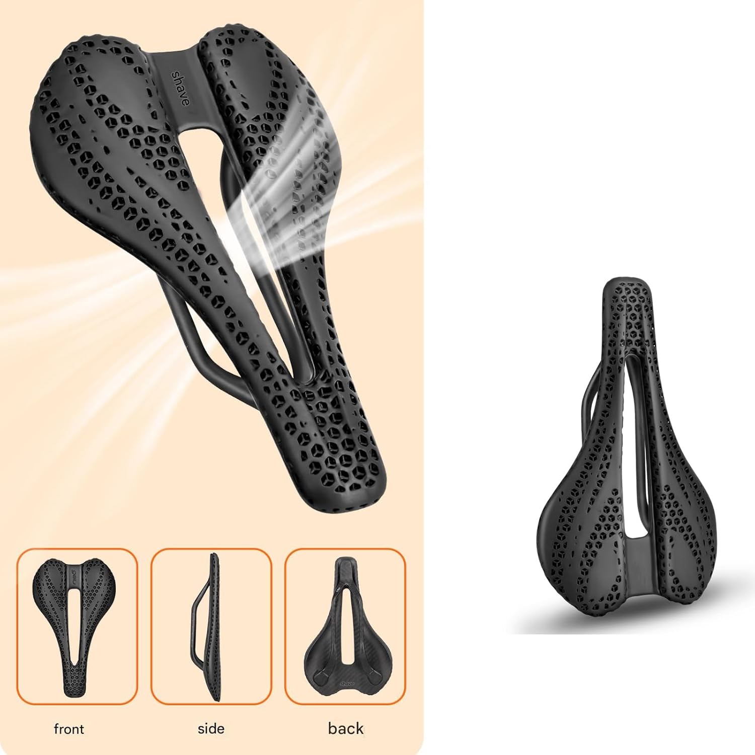 ハニカム衝撃吸収構造を備えたプレミアムカーボンバイクシート